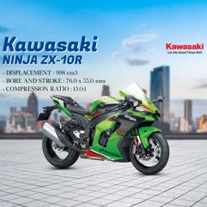 Kawasaki Two Wheeler marketing poster