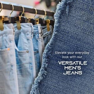 Men Jeans marketing poster