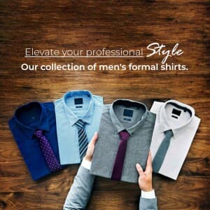 Men Formal Shirts marketing poster