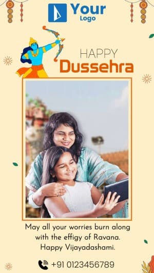 Dussehra Story Templates Instagram Post template