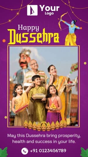 Dussehra Story Templates facebook template