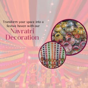 Navratri Decoration Material flyer