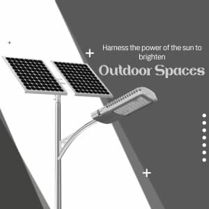 Solar LED lights banner