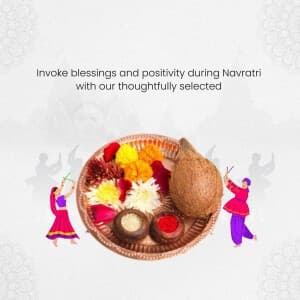 Navratri Pooja Flower Instagram banner