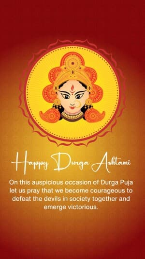 Durga Ashtami Insta Story poster