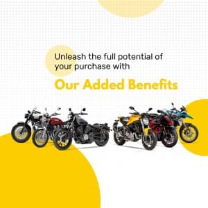 Bike/Car offers marketing poster