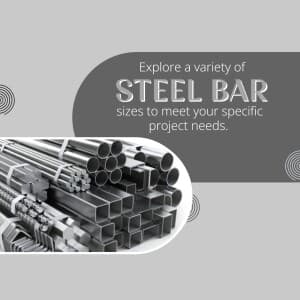 Steel & bars marketing poster