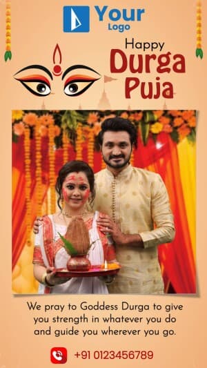 Durga Puja Story Wishes flyer
