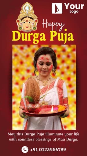 Durga Puja Story Wishes banner
