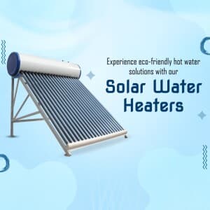 Solar Water Heater promotional poster