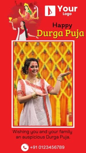 Durga Puja Story Wishes poster