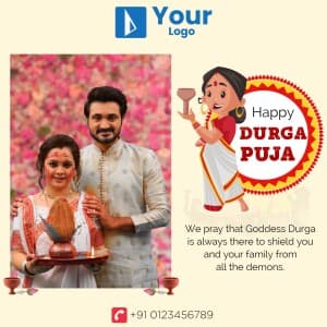 Durga Puja Wishes Template template