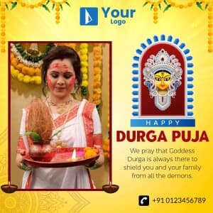 Durga Puja Wishes Template custom template
