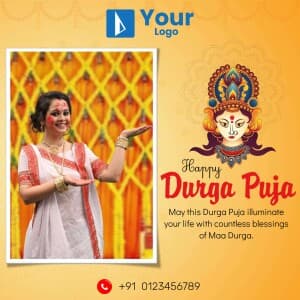 Durga Puja Wishes Template banner