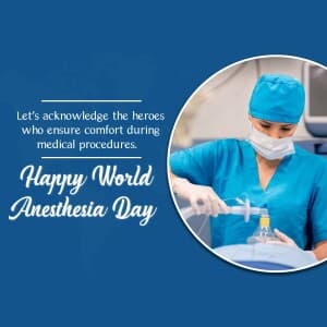 World Anesthesia Day event poster