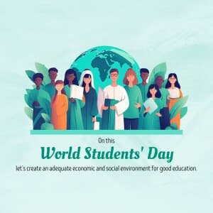 World Students' Day event poster