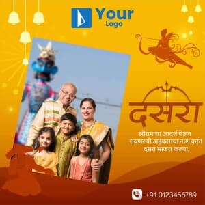 Dussehra Wishes Template marketing flyer