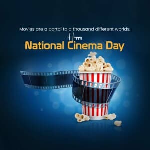 Happy National Cinema Day illustration