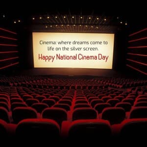 Happy National Cinema Day poster