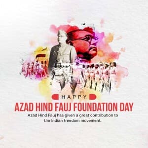 Azad Hind Fauj Sthapana Diwas poster