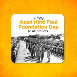 Azad Hind Fauj Sthapana Diwas event poster