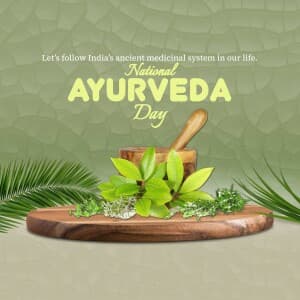 National Ayurveda Day whatsapp status poster