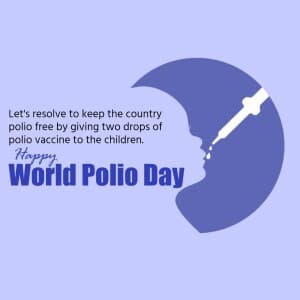 World Polio Day event poster