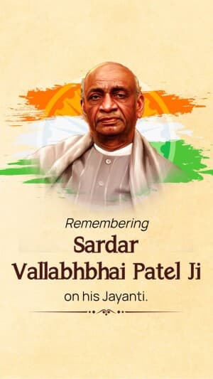 Sardar Patel Jayanti insta story facebook banner