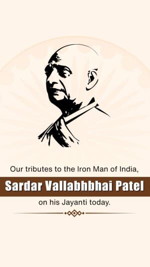 Sardar Patel Jayanti insta story Social Media post