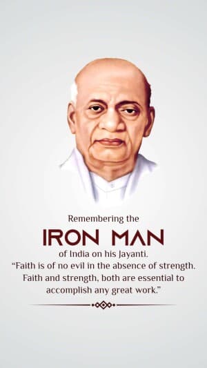 Sardar Patel Jayanti insta story poster