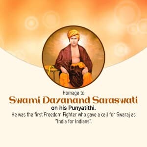 Dayanand Saraswati Punyatithi poster