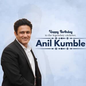 Anil Kumble Birthday graphic