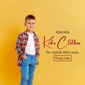 Kids clothes business template