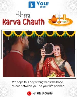 Karva Chauth Wishes Templates flyer