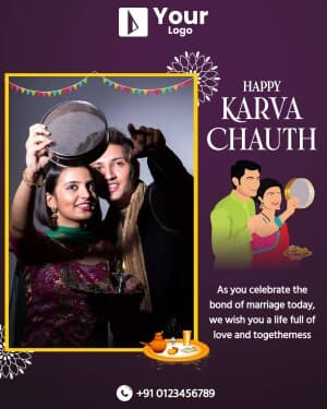 Karva Chauth Wishes Templates poster
