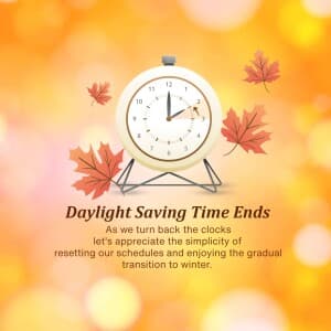 Daylight Saving Time ends - UK event poster