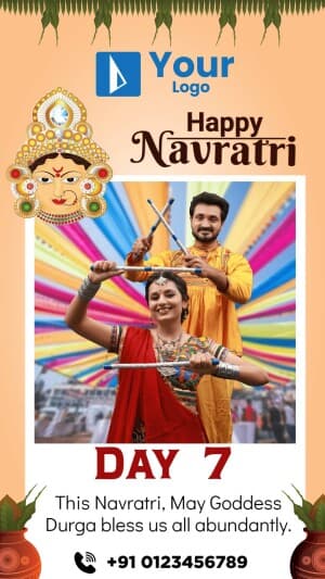 Navratri Story Templates Facebook Poster