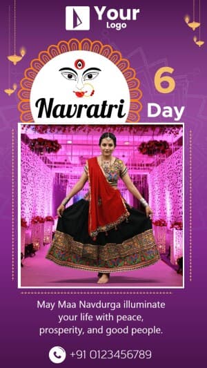 Navratri Story Templates facebook ad banner