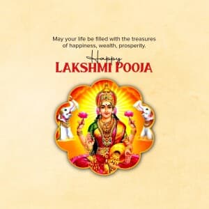 Lakshmi Puja whatsapp status poster