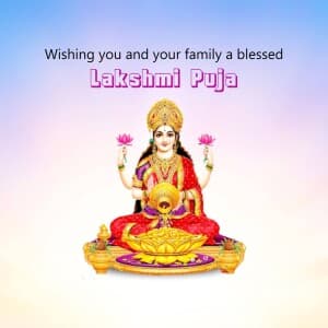 Lakshmi Puja marketing poster