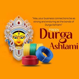 Durga Ashtami Business event poster