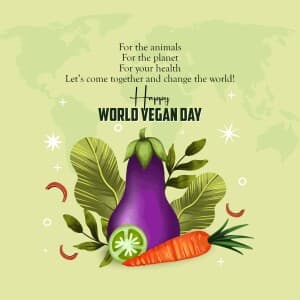 World Vegan Day marketing flyer