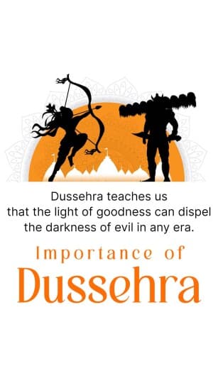 Importance of Dussehra poster