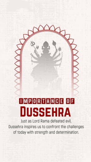 Importance of Dussehra flyer