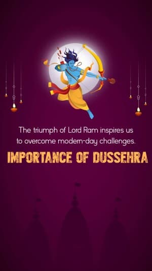 Importance of Dussehra Social Media post