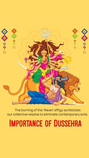 Importance of Dussehra facebook banner