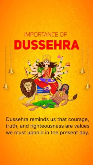 Importance of Dussehra Instagram banner