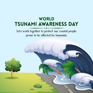 World Tsunami Awareness Day whatsapp status poster