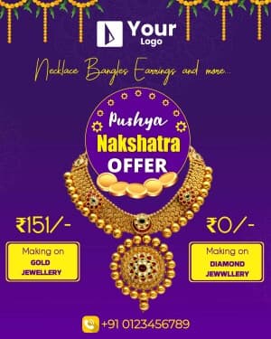 Pushya Nakshatra Offers Templates Instagram Post template