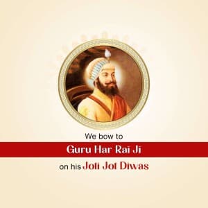 Guru Har Rai Ji Joti Jot Diwas graphic